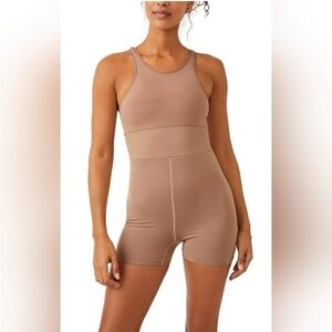 Free People Movement Every Single Time Runsie Taupe Tan ColorSz XS